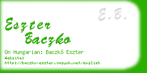 eszter baczko business card
