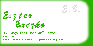 eszter baczko business card